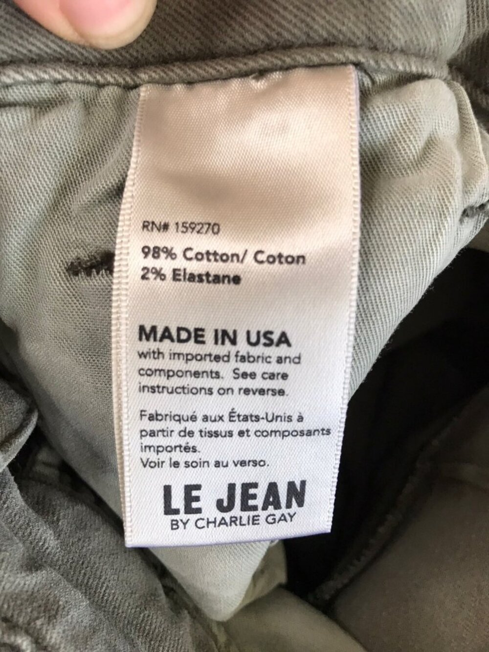 NWT Le Jean Valentina Green Button Fly Women’s MILITARY High Waist Jeans SZ 24 - Picture 8 of 9